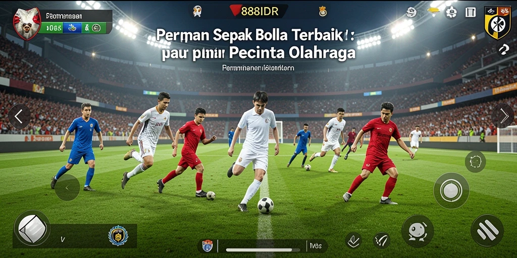 Screenshot 888IDR menampilkan gameplay sepak bola yang seru dan mendebarkan.