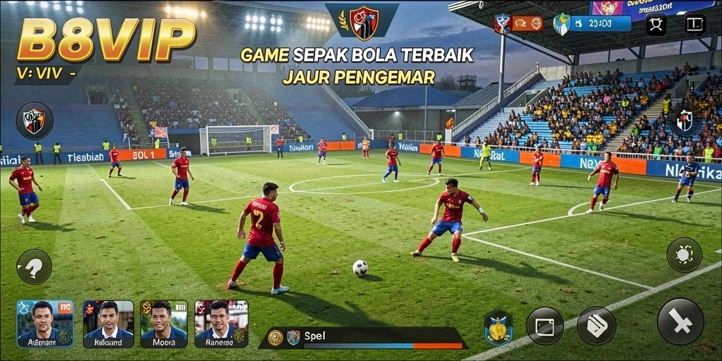Tampilan menarik dari gameplay B8VIP yang penuh aksi sepak bola.
