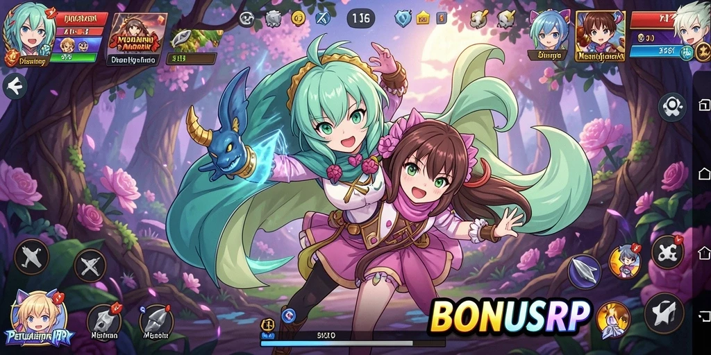 Screenshot gameplay BONUSRP yang memukau dalam dunia anime.