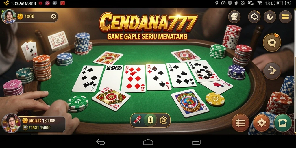 Tampilan gameplay Gaple yang seru dan kompetitif di CENDANA777.