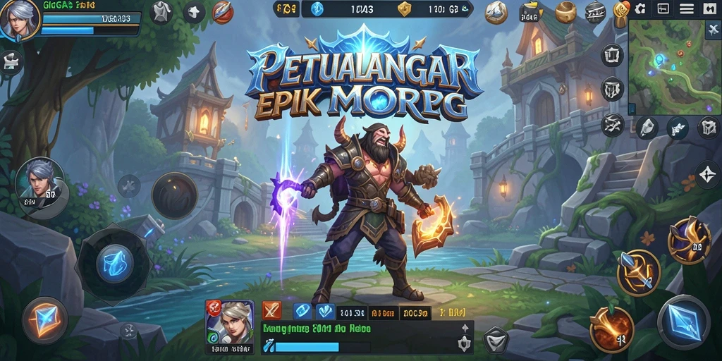 Menampilkan aksi seru dalam dunia GIGA33 MMORPG.