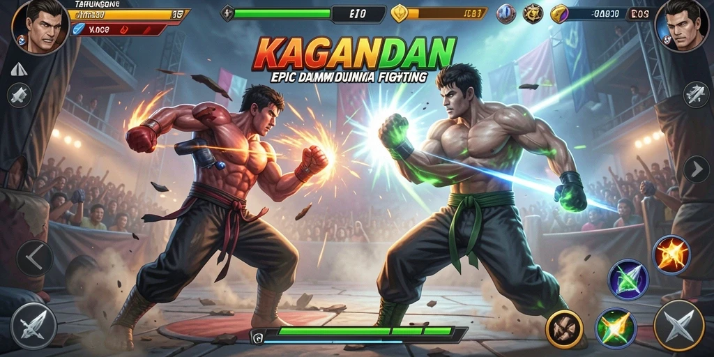 Screenshot KAGANDAN menunjukkan aksi pertarungan yang mendebarkan.