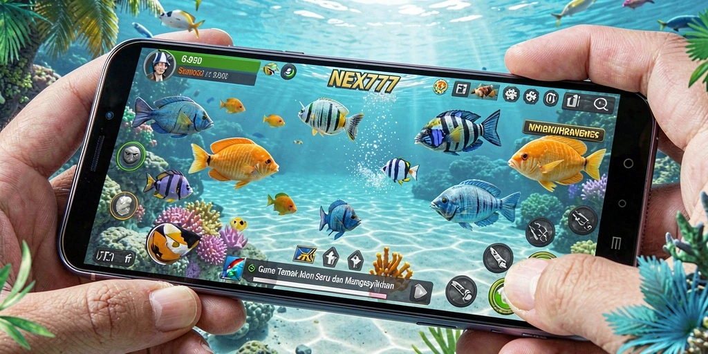 Screenshot gameplay <strong>NEX777</strong> menampilkan aksi seru menembak ikan.