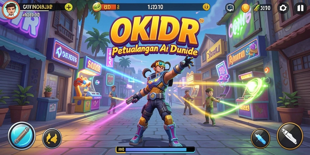 Tampilan gameplay seru dan penuh aksi dari OKIDR.
