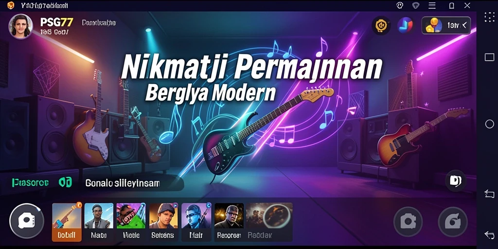 Screenshot dari gameplay PSG77 menampilkan pengguna yang bernyanyi dengan penuh semangat.