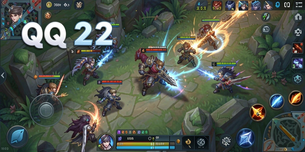 Tampilan menangkap aksi seru gameplay MOBA di QQ222.