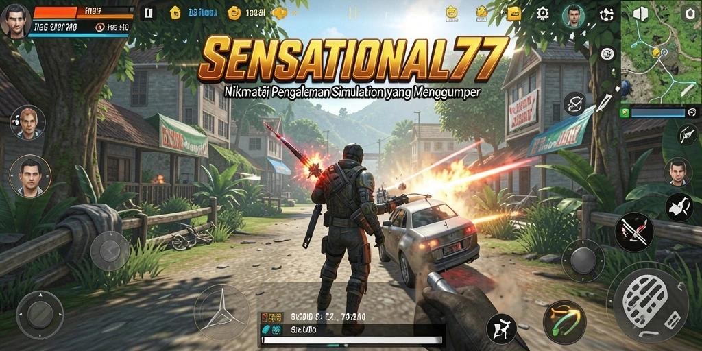 Tangkapan layar utama SENSATIONAL77 menampilkan gameplay yang menakjubkan dan interaktif.